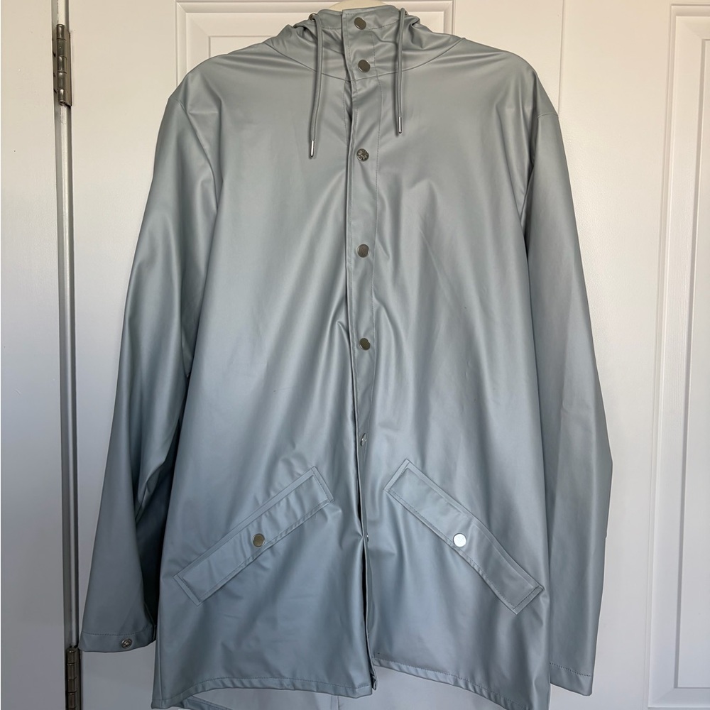 Rains Women's Gray Hooded Raincoat